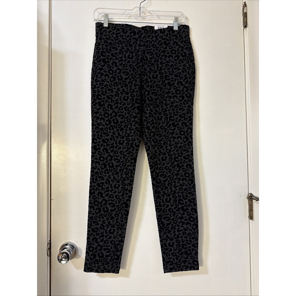 Style & Co Womens S Gray Black Cheetah Textured Print Ponte Pants NWT
